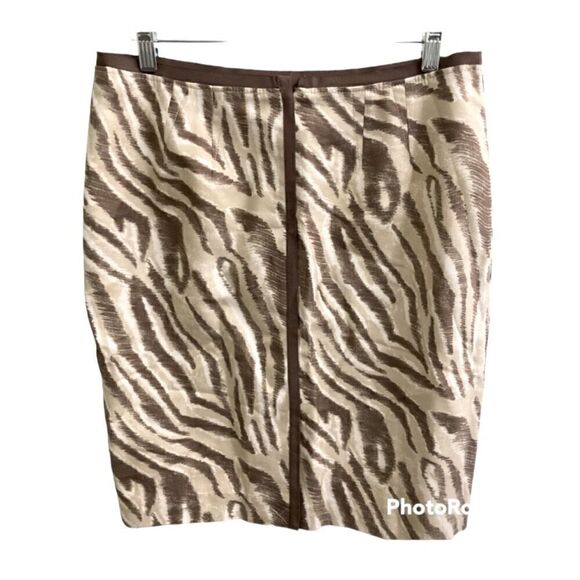NWT LOFT Animal Print Skirt Size 6 - Picture 2 of 4